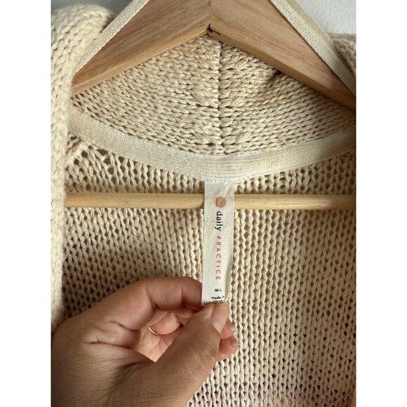 Anthropologie Daily Practice Bethany Sunrise Open Knit Chunky Cardigan Cozy M/L - Picture 11 of 11